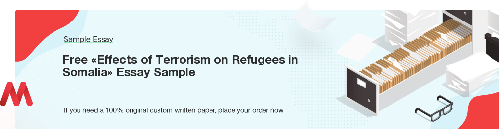 Custom «Effects of Terrorism on Refugees in Somalia» Essay Paper